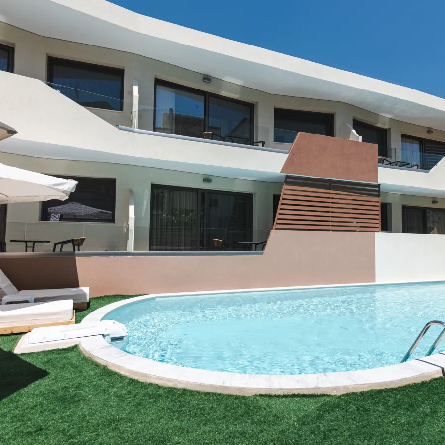The Wave pool and building in Limenaria, Thassos